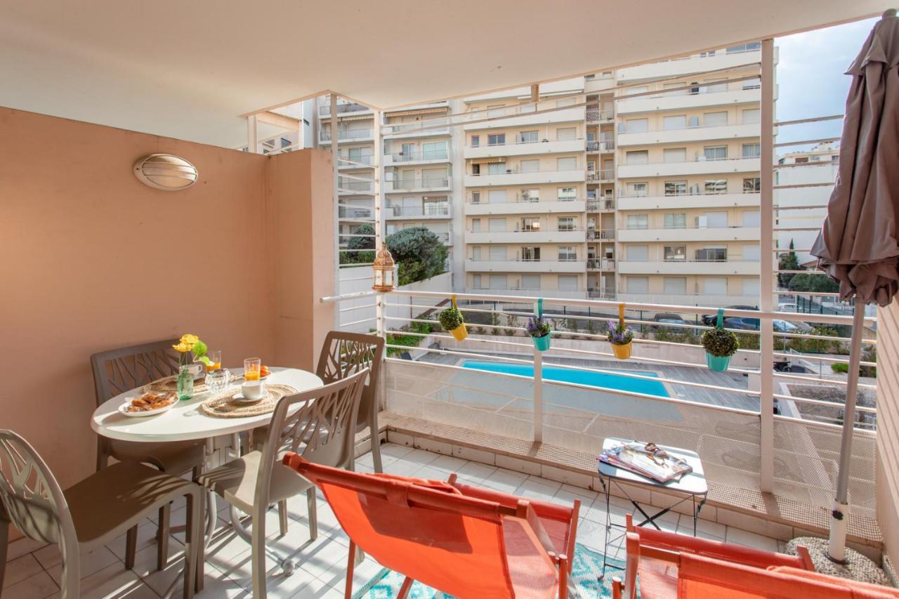 C1 Clemenceau Pool Balcony Bath Ac 2Mins Walk To Sand Beach Cannes Exterior foto